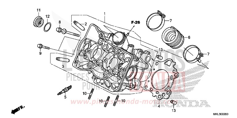 CULASSE von NC750X DCT GRAPHITE BLACK (NHB01) von 2020